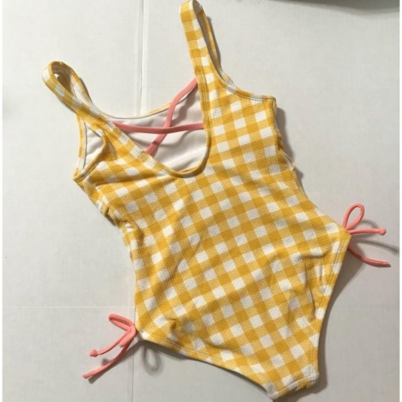 Art Class Girls Sz 6/6x One Pc Gingham Swimsuit - Picture 2 of 8